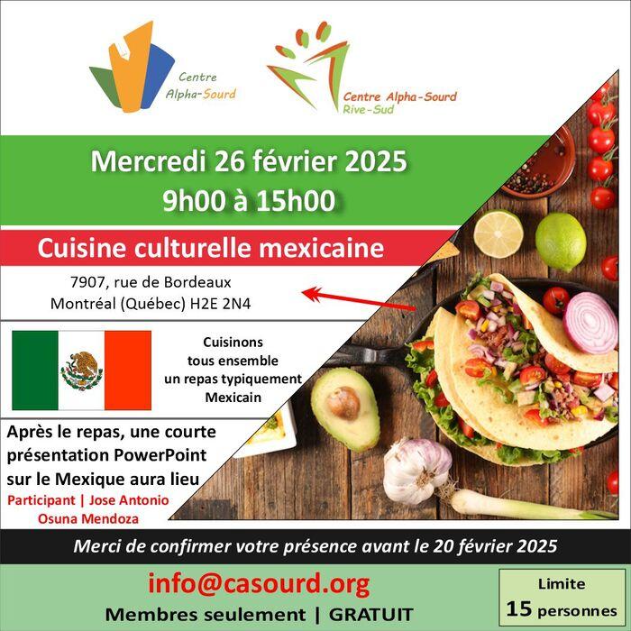 Cuisine culturelle mexicaine