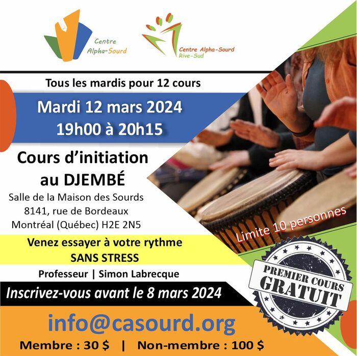 Cours de djembé - Hiver 2024