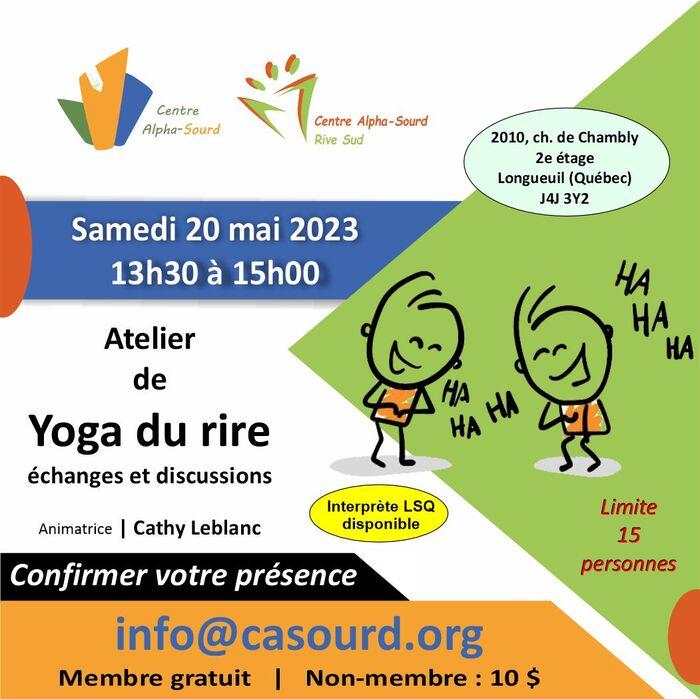 Atelier de Yoga du rire - échanges et discussion