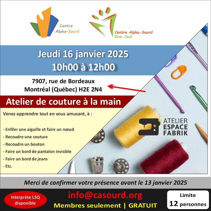 Atelier de couture à la main